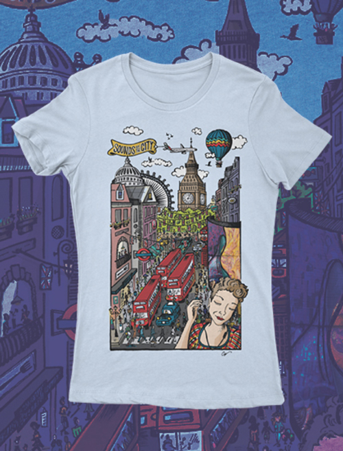 sounds of london graphic tee sample